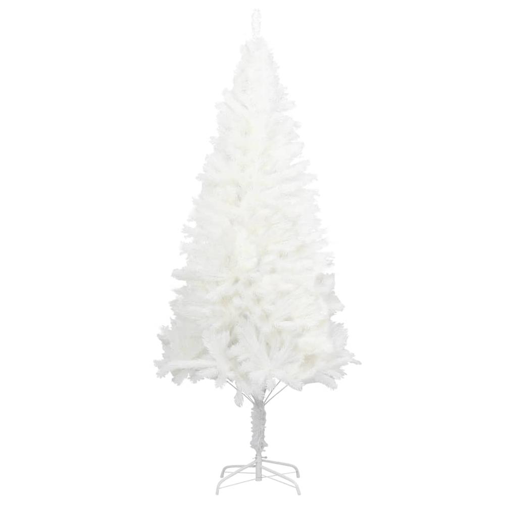 vidaXL Artificial Christmas Tree Lifelike Needles White 82.7", 321024. Picture 2
