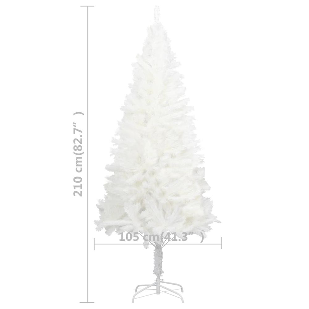 vidaXL Artificial Christmas Tree Lifelike Needles White 82.7", 321024. Picture 6