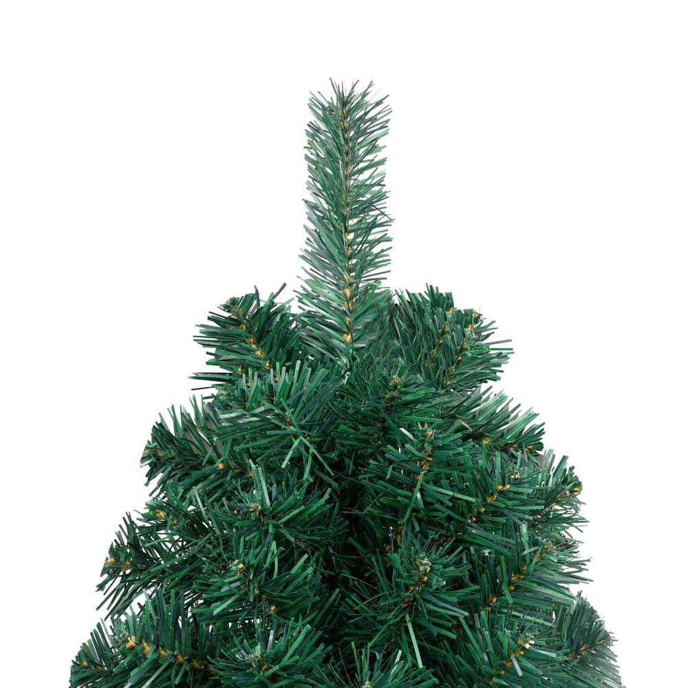 vidaXL Artificial Half Christmas Tree with Stand Green 82.7" PVC, 321033. Picture 5