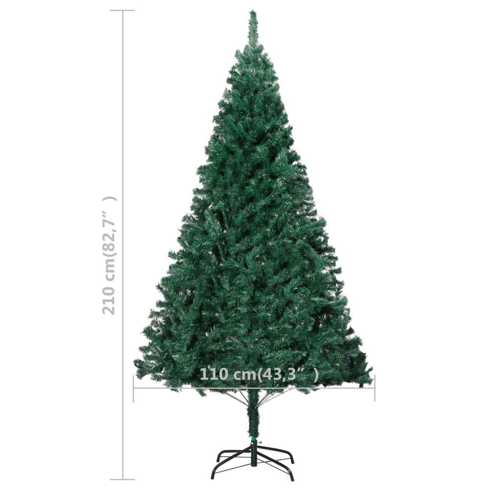 vidaXL Artificial Christmas Tree with Thick Branches Green 82.7" PVC, 321036. Picture 6