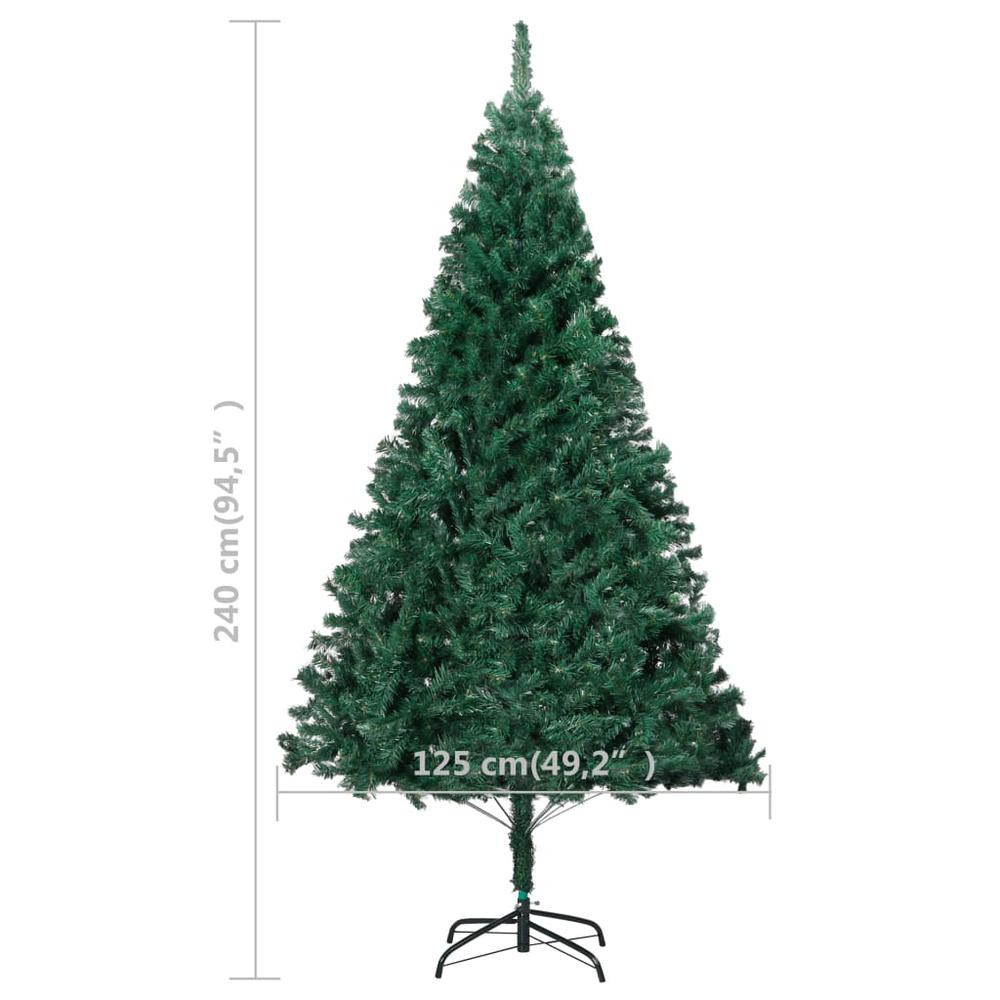 vidaXL Artificial Christmas Tree with Thick Branches Green 94.5" PVC, 321037. Picture 6