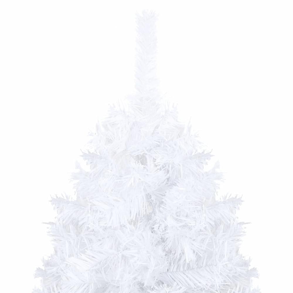 vidaXL Artificial Christmas Tree with Thick Branches White 94.5" PVC, 321041. Picture 3