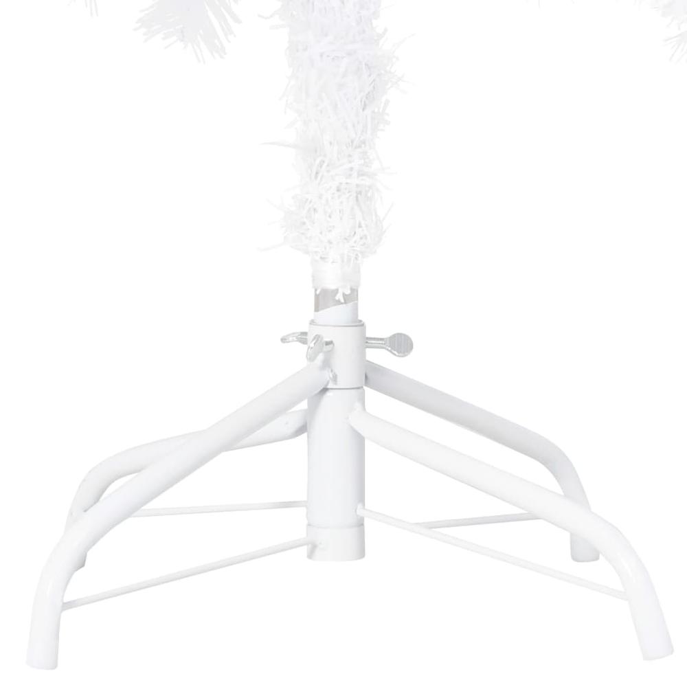 vidaXL Artificial Christmas Tree with Thick Branches White 94.5" PVC, 321041. Picture 5