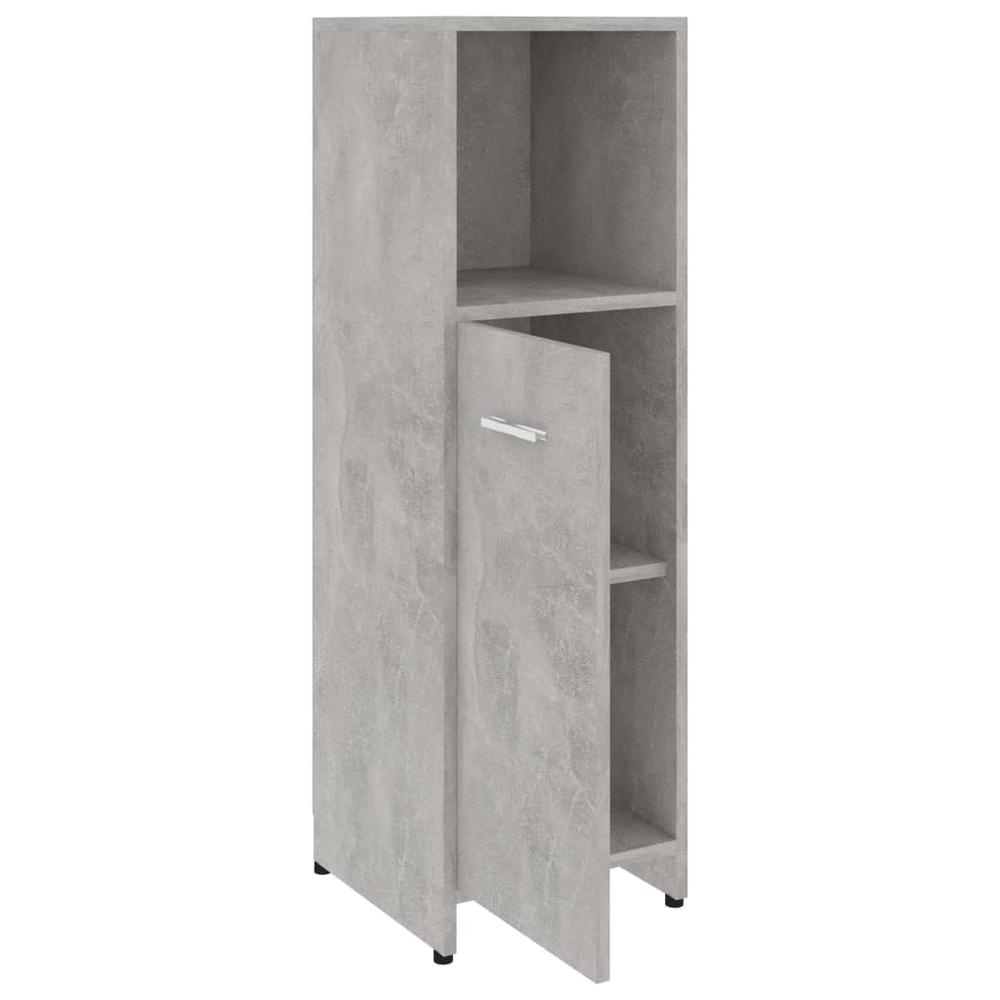 vidaXL Bathroom Cabinet Concrete Gray 11.8"x11.8"x37.4" Chipboard, 802592. Picture 6