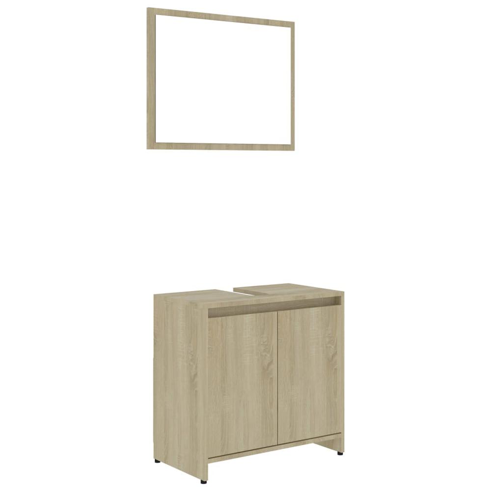 vidaXL Bathroom Furniture Set Sonoma Oak Chipboard, 802654. Picture 2