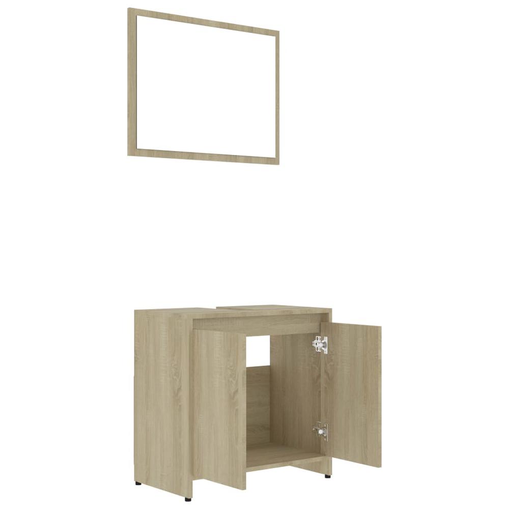 vidaXL Bathroom Furniture Set Sonoma Oak Chipboard, 802654. Picture 7