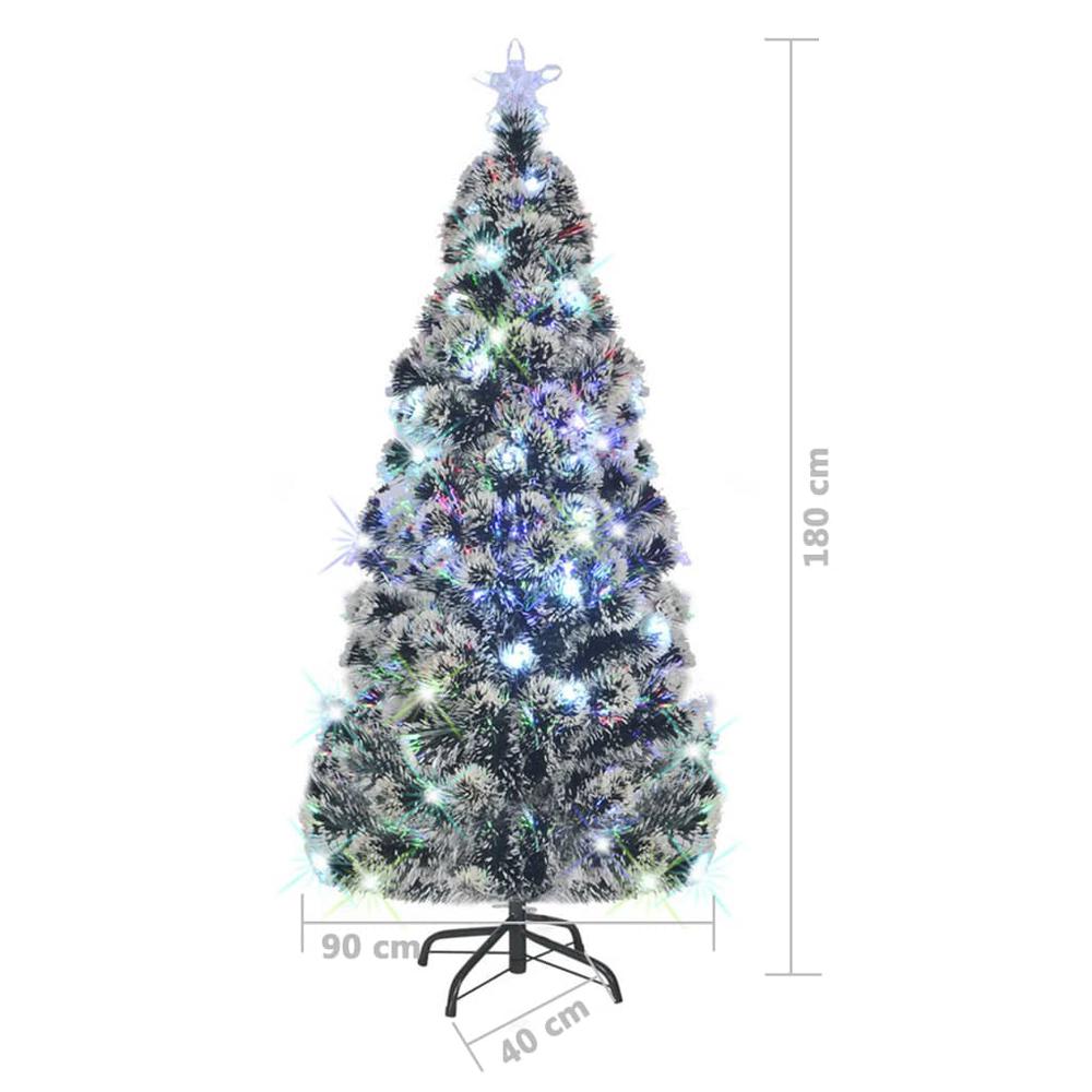 vidaXL Artificial Christmas Tree with Stand/LED 70.9" 220 Branches. Picture 8