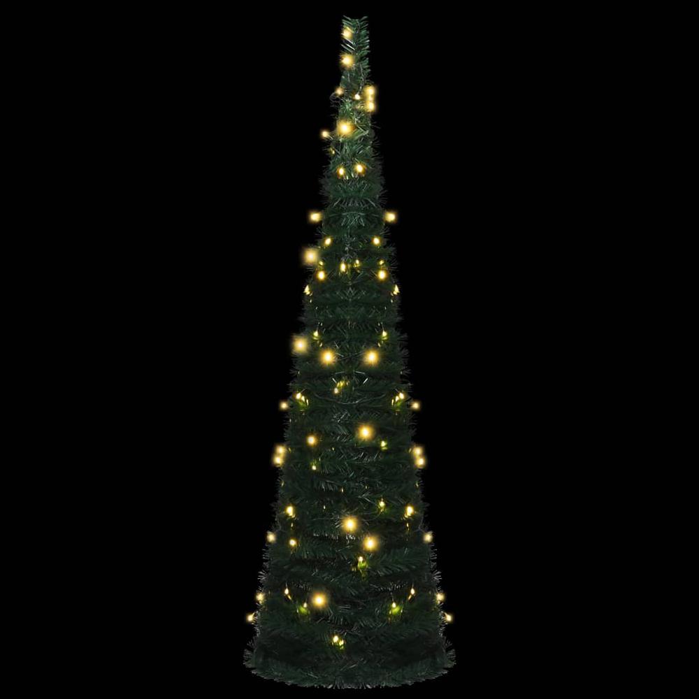 vidaXL Pop-up String Artificial Christmas Tree with LED Green 59.1", 321523. Picture 2