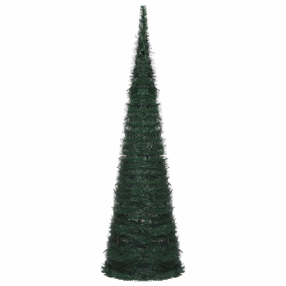 vidaXL Pop-up String Artificial Christmas Tree with LED Green 59.1", 321523. Picture 5