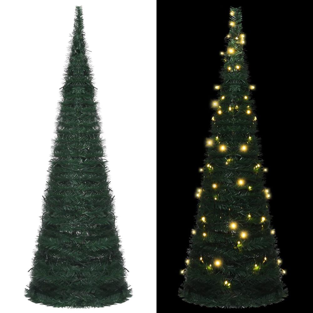 vidaXL Pop-up String Artificial Christmas Tree with LED Green 70.9", 321524. The main picture.