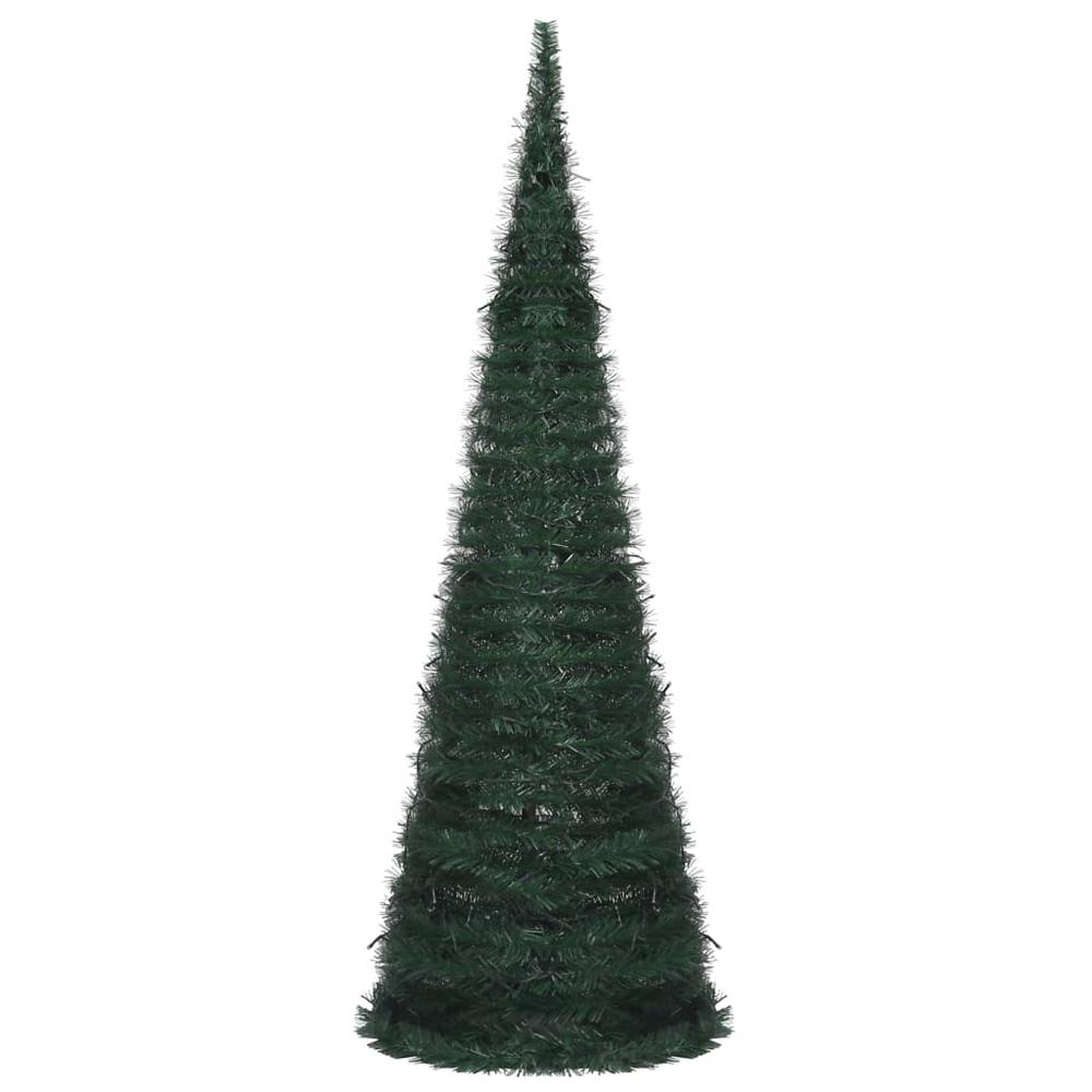 vidaXL Pop-up String Artificial Christmas Tree with LED Green 70.9", 321524. Picture 5