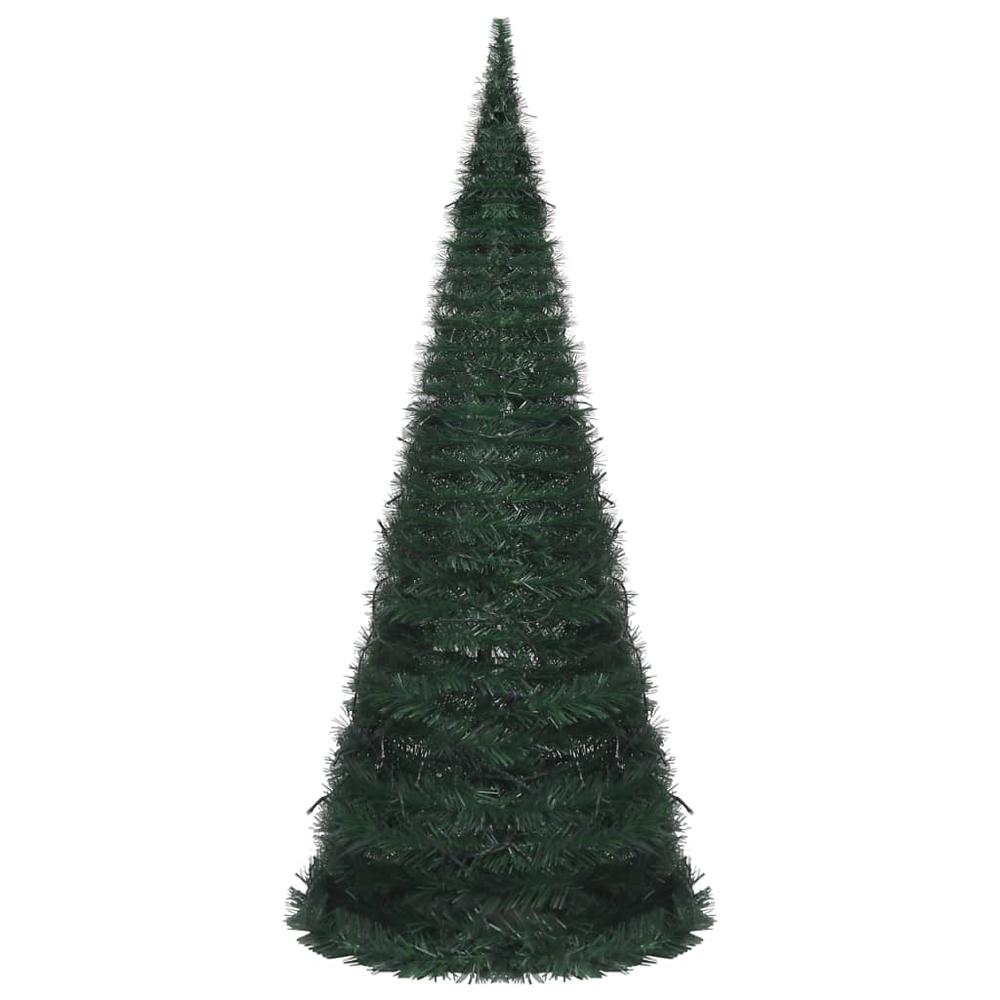 vidaXL Pop-up String Artificial Christmas Tree with LED Green 82.7", 321525. Picture 5