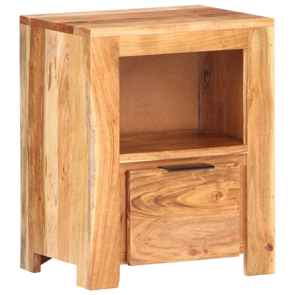 vidaXL Bedside Cabinet 15.7"x11.8"x19.7" Solid Acacia Wood, 320210. Picture 1