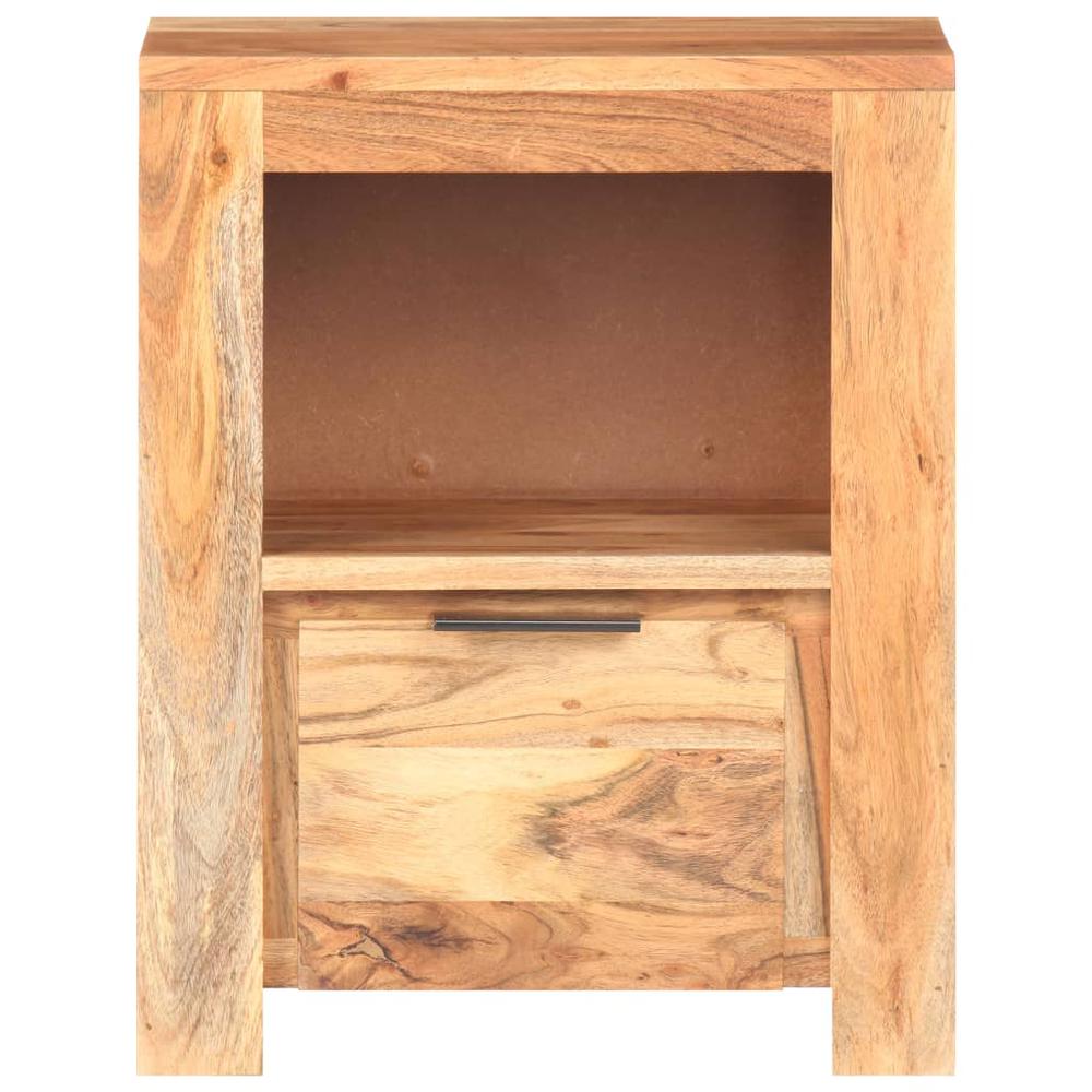 vidaXL Bedside Cabinet 15.7"x11.8"x19.7" Solid Acacia Wood, 320210. Picture 4