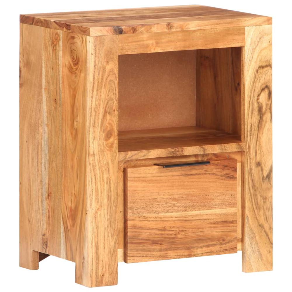 vidaXL Bedside Cabinet 15.7"x11.8"x19.7" Solid Acacia Wood, 320210. Picture 7