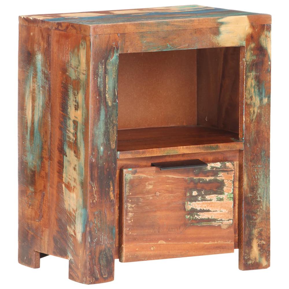vidaXL Bedside Cabinet 15.7"x11.8"x19.7" Solid Reclaimed Wood, 320211. Picture 1