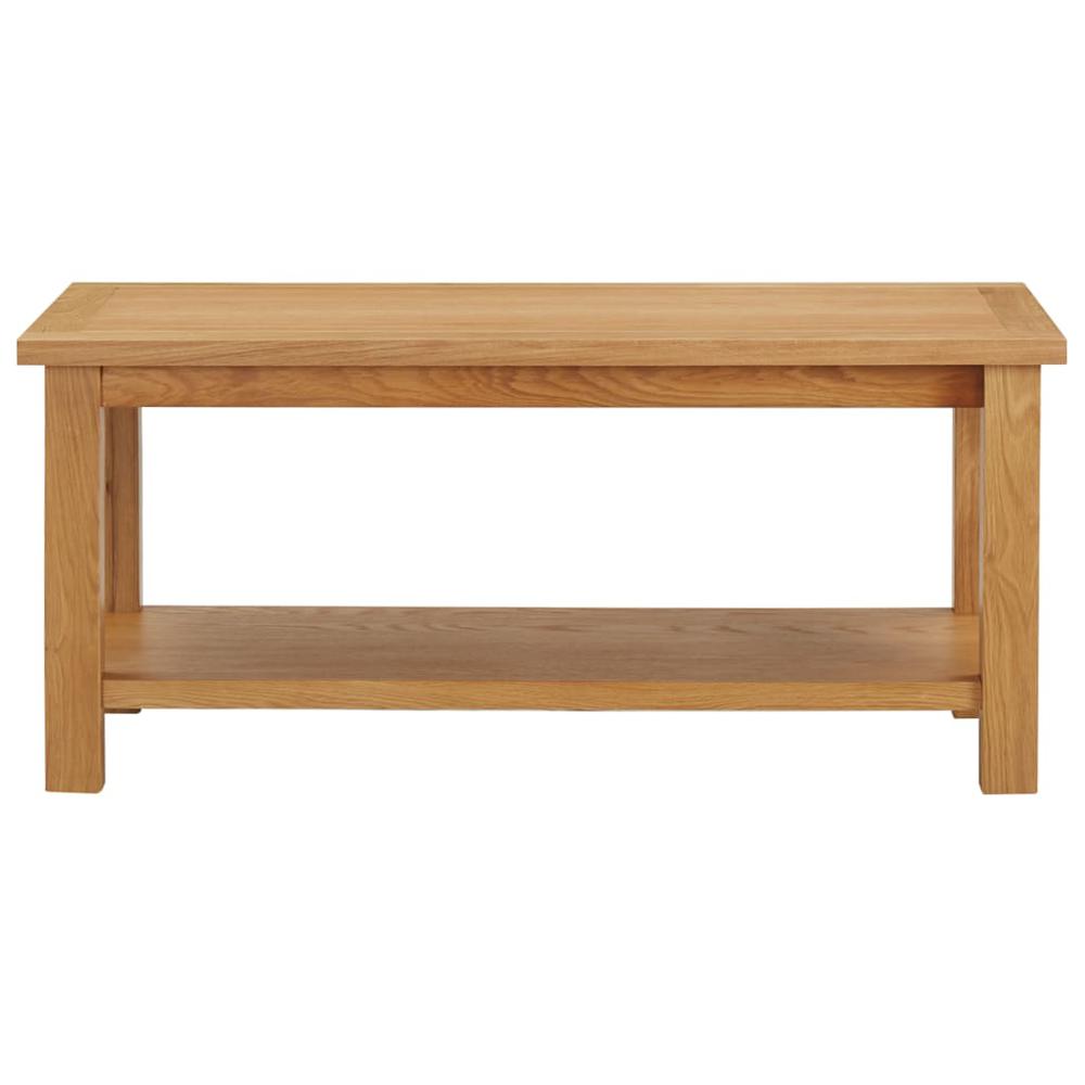 vidaXL Coffee Table 35.4"x17.7"x15.7" Solid Oak Wood, 289194. Picture 2
