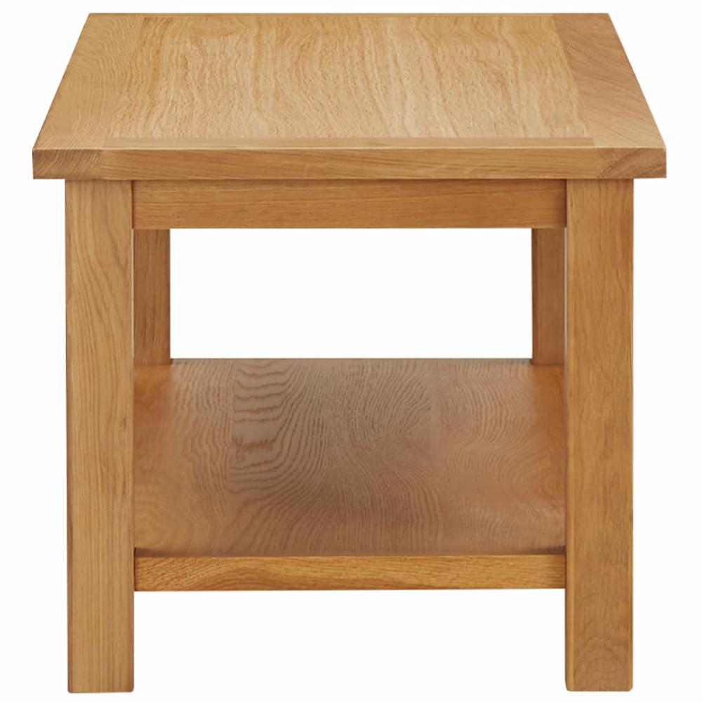 vidaXL Coffee Table 35.4"x17.7"x15.7" Solid Oak Wood, 289194. Picture 3