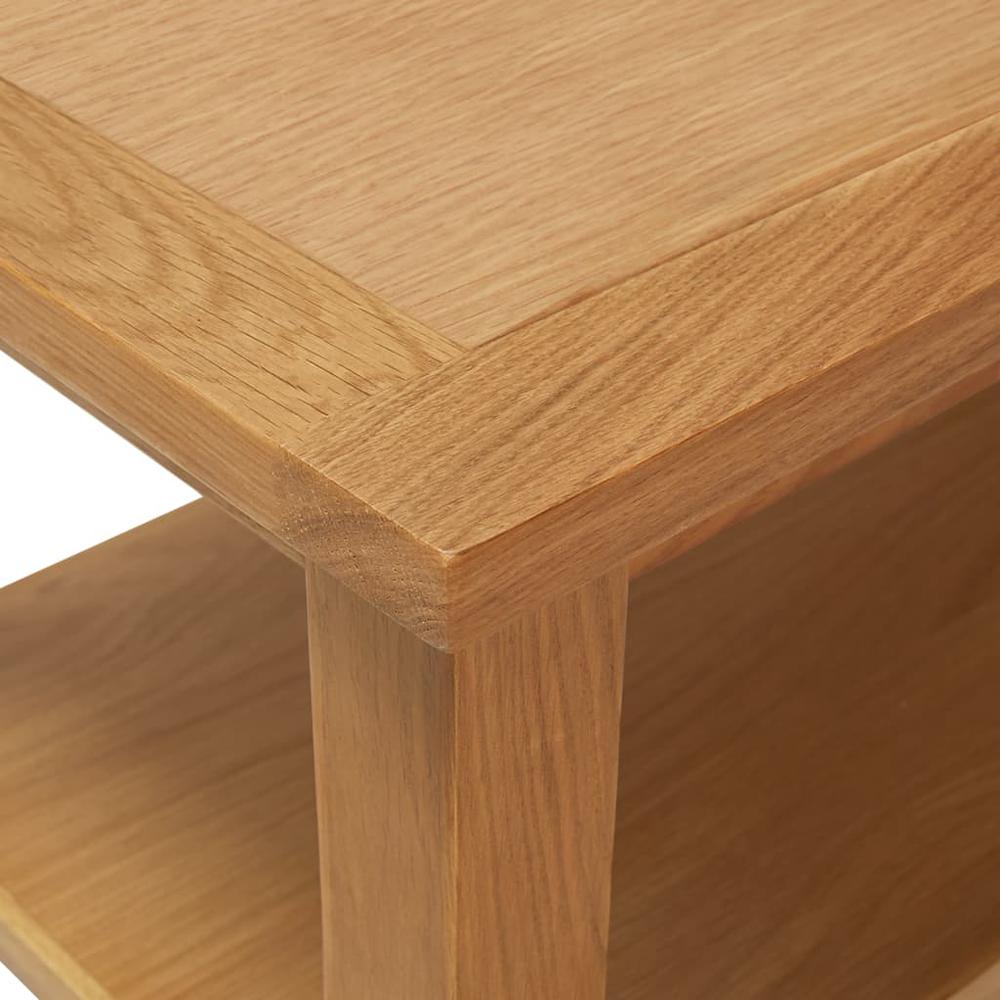 vidaXL Coffee Table 35.4"x17.7"x15.7" Solid Oak Wood, 289194. Picture 5