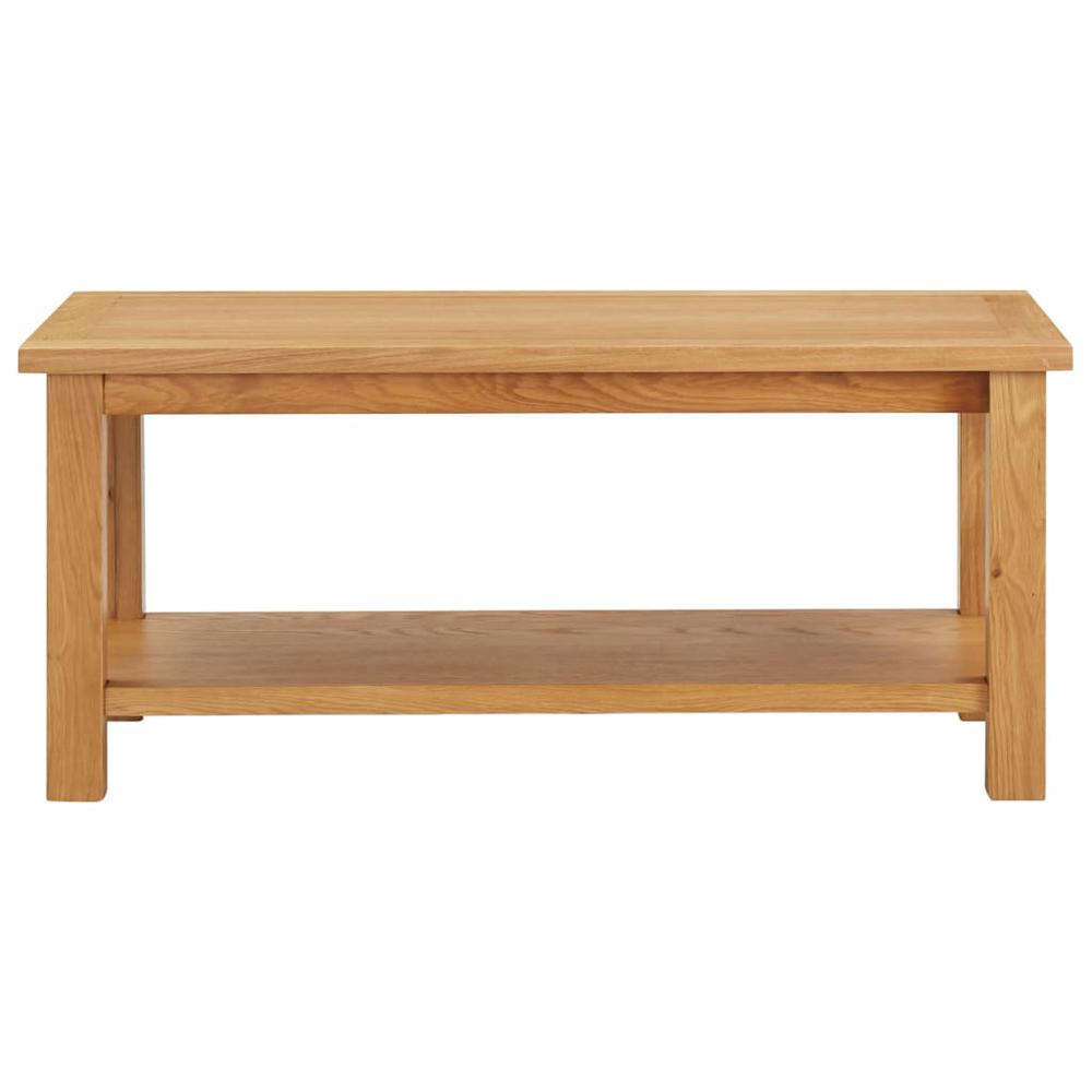 vidaXL Coffee Table 43.3"x21.7"x15.7" Solid Oak Wood, 289195. Picture 2