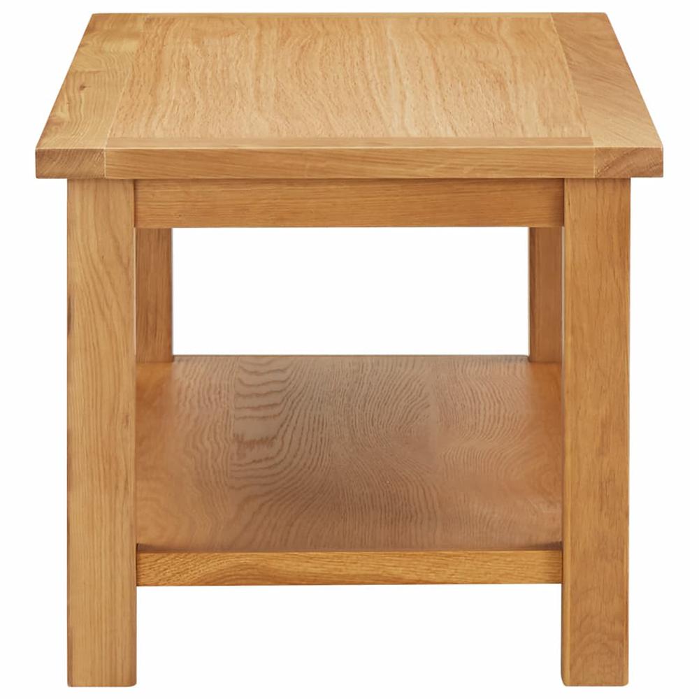 vidaXL Coffee Table 43.3"x21.7"x15.7" Solid Oak Wood, 289195. Picture 3