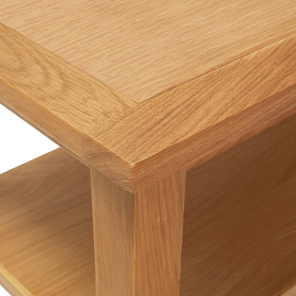 vidaXL Coffee Table 43.3"x21.7"x15.7" Solid Oak Wood, 289195. Picture 5