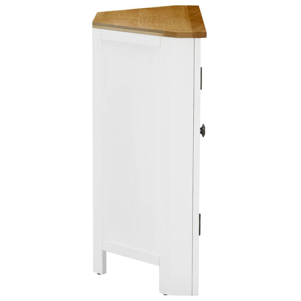 vidaXL Corner Cabinet 31.5"x13.2"x30.7" Solid Oak Wood, 289211. Picture 6