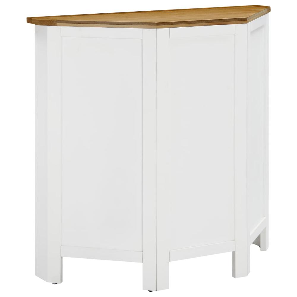vidaXL Corner Cabinet 31.5"x13.2"x30.7" Solid Oak Wood, 289211. Picture 7