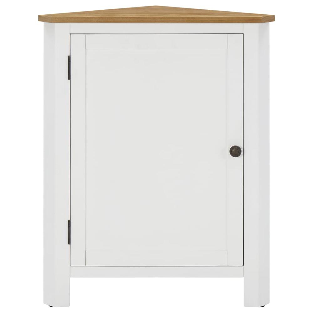 vidaXL Corner Cabinet 23.2"x14.2"x31.5" Solid Oak Wood, 289212. Picture 4