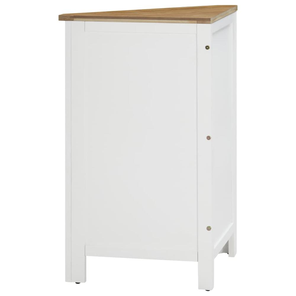 vidaXL Corner Cabinet 23.2"x14.2"x31.5" Solid Oak Wood, 289212. Picture 6