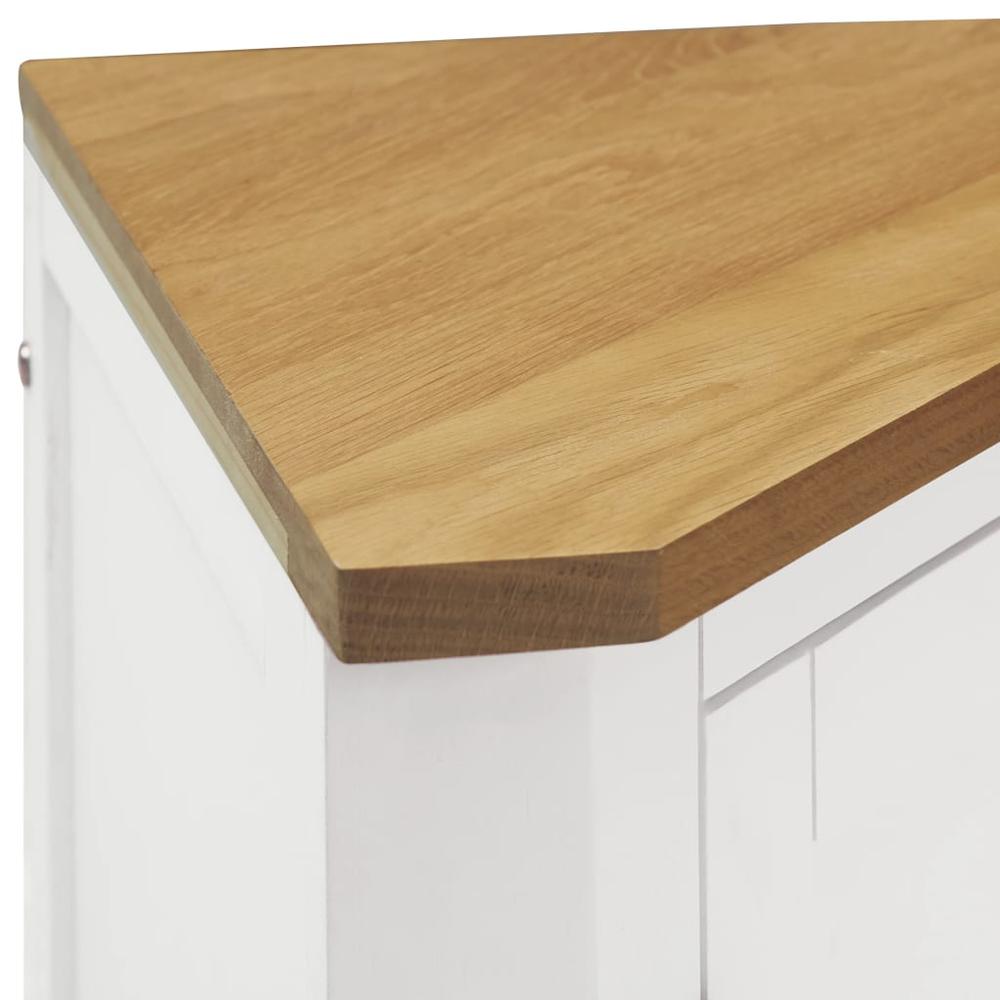 vidaXL Corner Cabinet 23.2"x14.2"x31.5" Solid Oak Wood, 289212. Picture 7