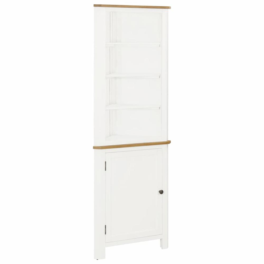 vidaXL Corner Cabinet 23.2"x14.2"x70.9" Solid Oak Wood, 289214. Picture 1