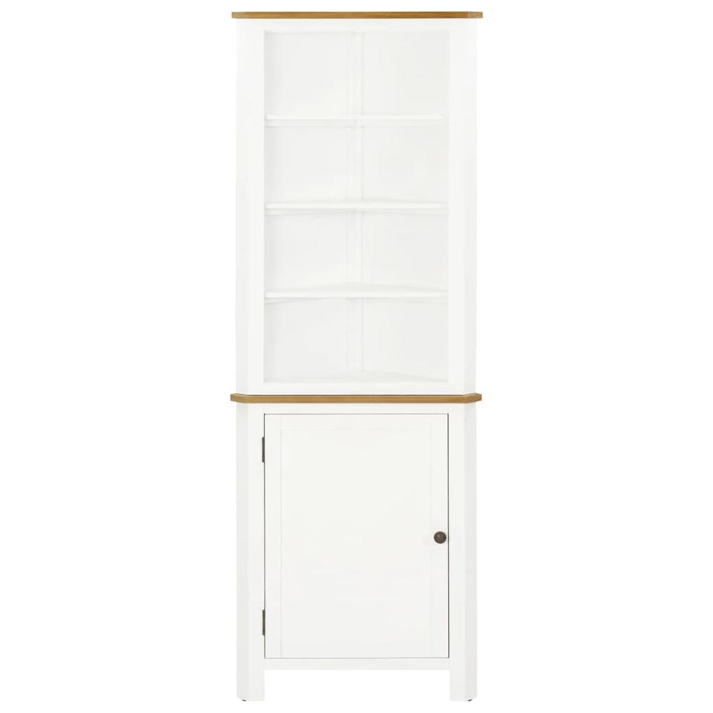 vidaXL Corner Cabinet 23.2"x14.2"x70.9" Solid Oak Wood, 289214. Picture 4
