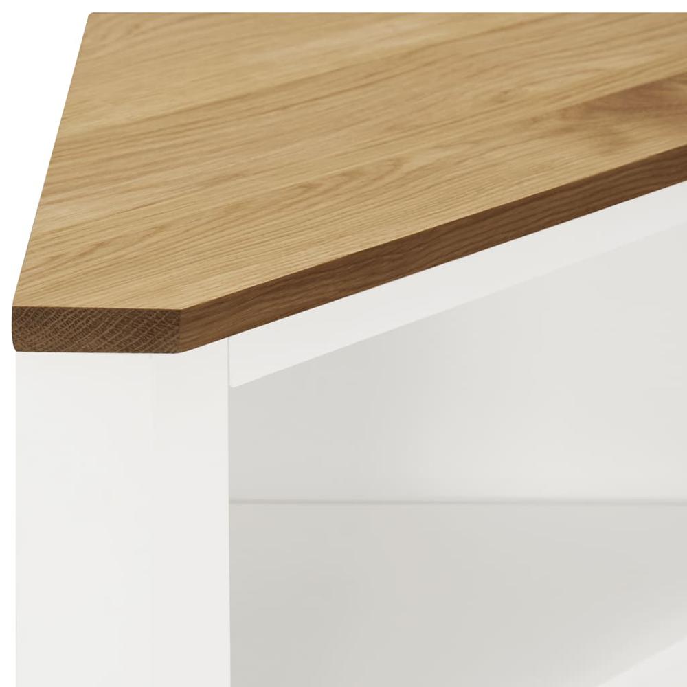 vidaXL Corner Cabinet 23.2"x14.2"x70.9" Solid Oak Wood, 289214. Picture 7