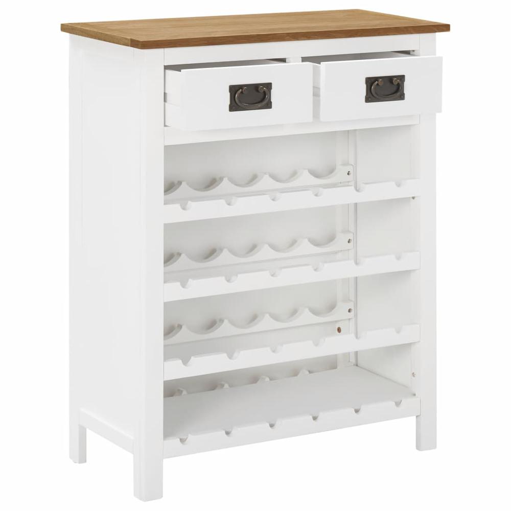 vidaXL Wine Cabinet 28.3"x12.6"x35.4" Solid Oak Wood, 289215. Picture 5