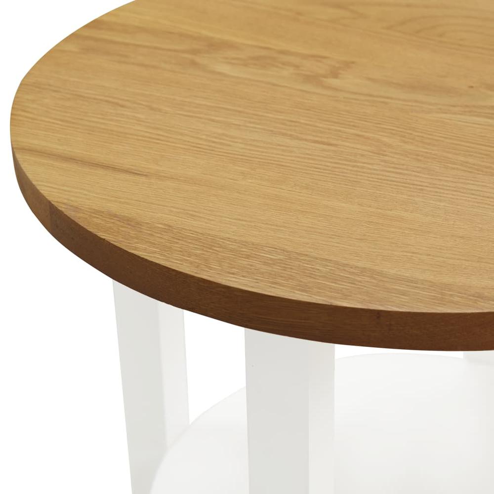 vidaXL Lamp Table 15.7"x19.7" Solid Oak Wood, 289216. Picture 4
