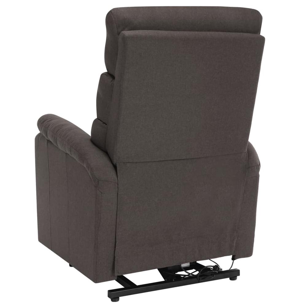 vidaXL Stand-up Massage Recliner Taupe Fabric. Picture 6
