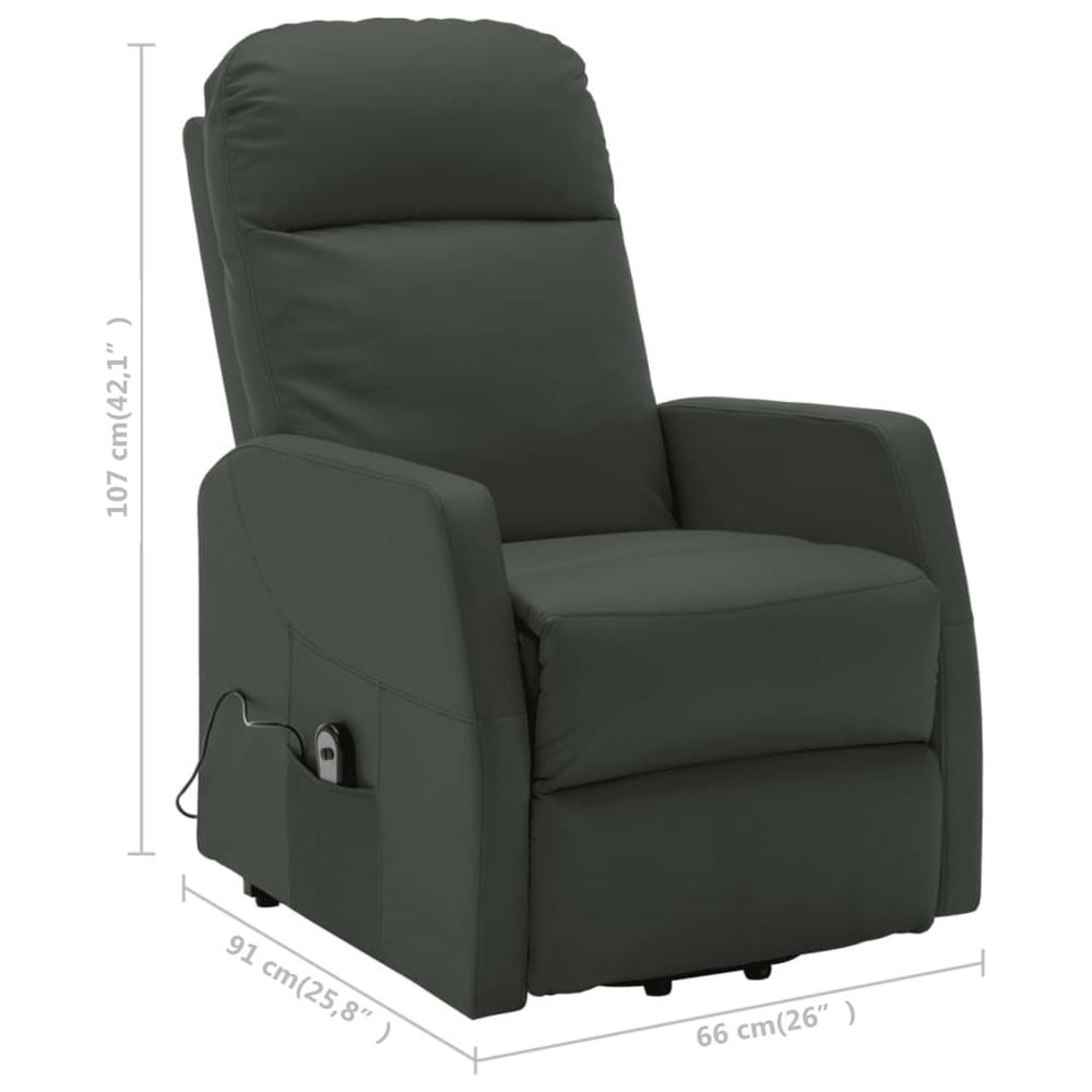 vidaXL Stand-up Recliner Anthracite Faux Leather, 321369. Picture 8