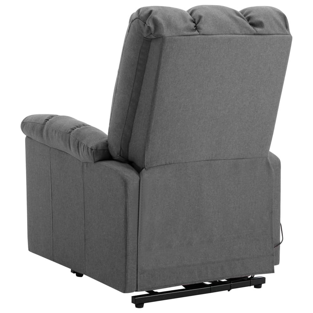 vidaXL Stand-up Recliner Light Gray Fabric. Picture 5