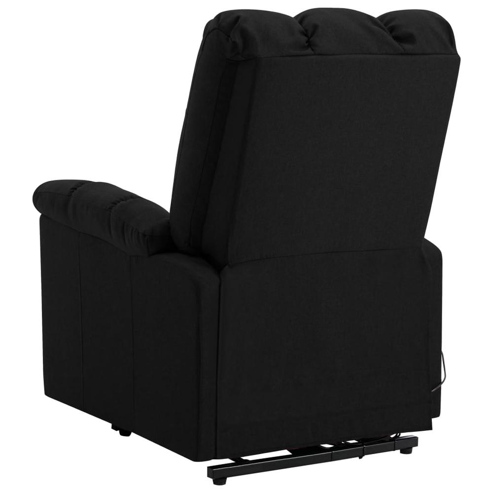 vidaXL Stand-up Recliner Black Fabric. Picture 5