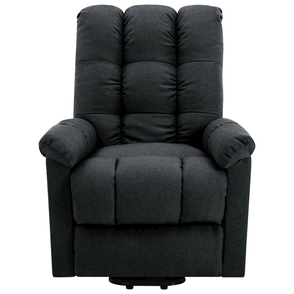 Power Lift Massage Recliner Dark Gray Fabric. Picture 3