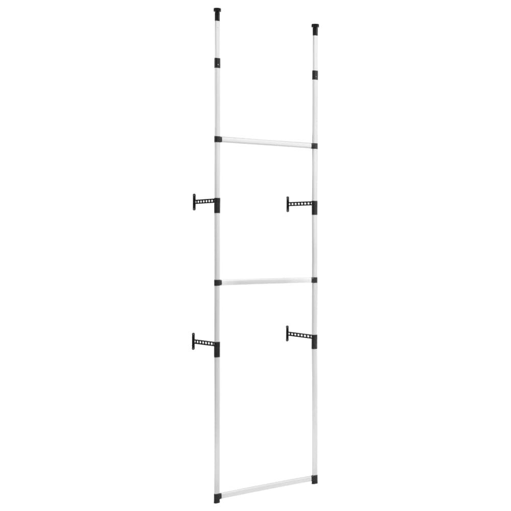 Telescopic Wardrobe System with Rods Aluminum. Picture 1