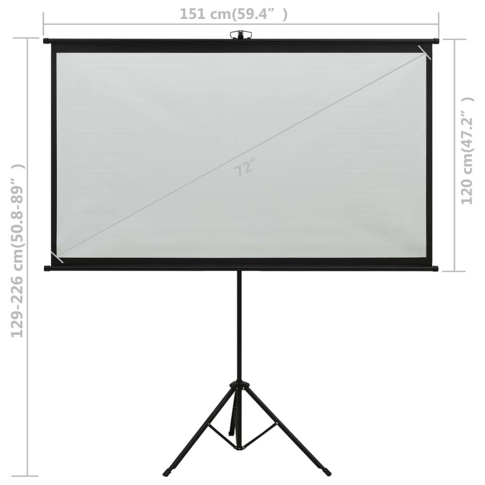 vidaXL Projection Screen with Tripod 72" 4:3 1404. Picture 7