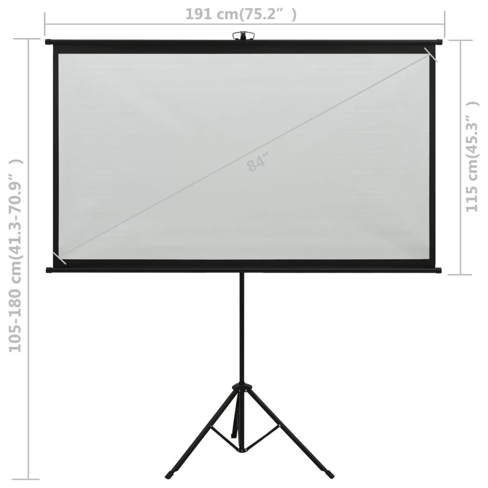 vidaXL Projection Screen with Tripod 84" 16:9 1411. Picture 7