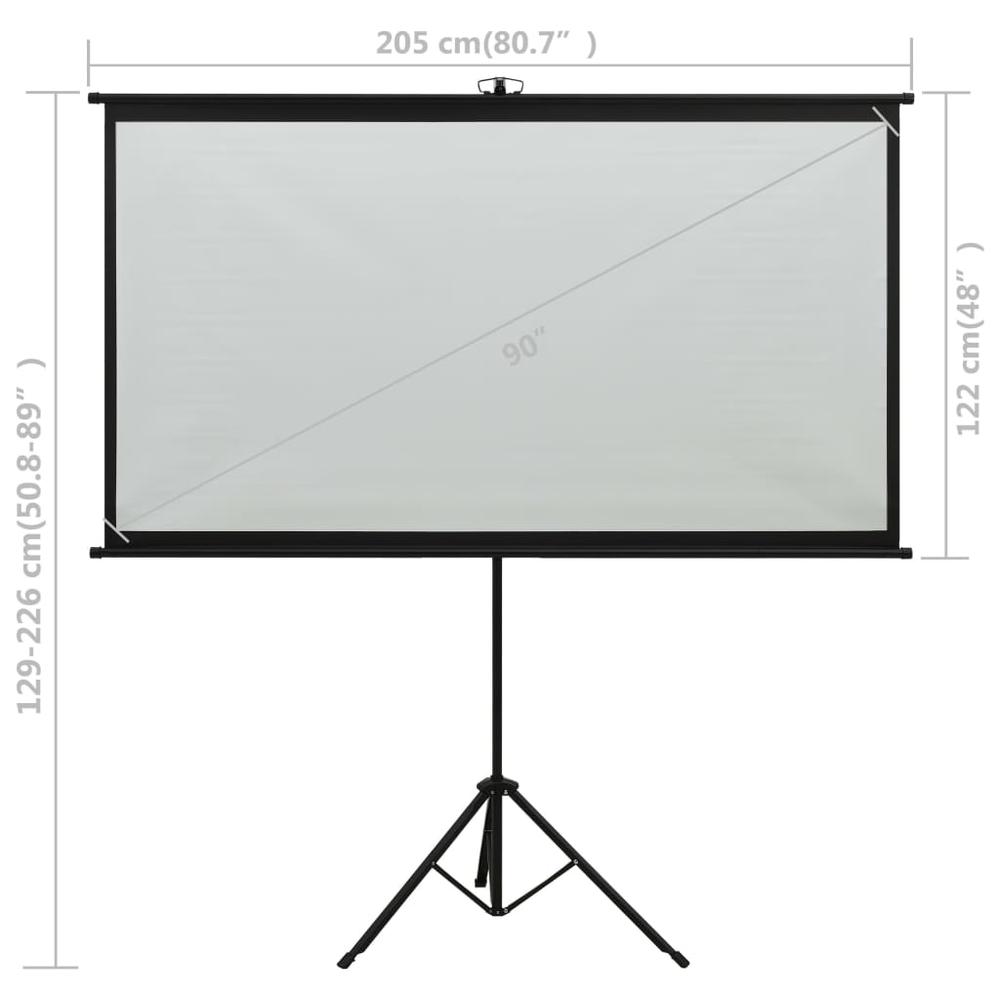 vidaXL Projection Screen with Tripod 90" 16:9 1412. Picture 7
