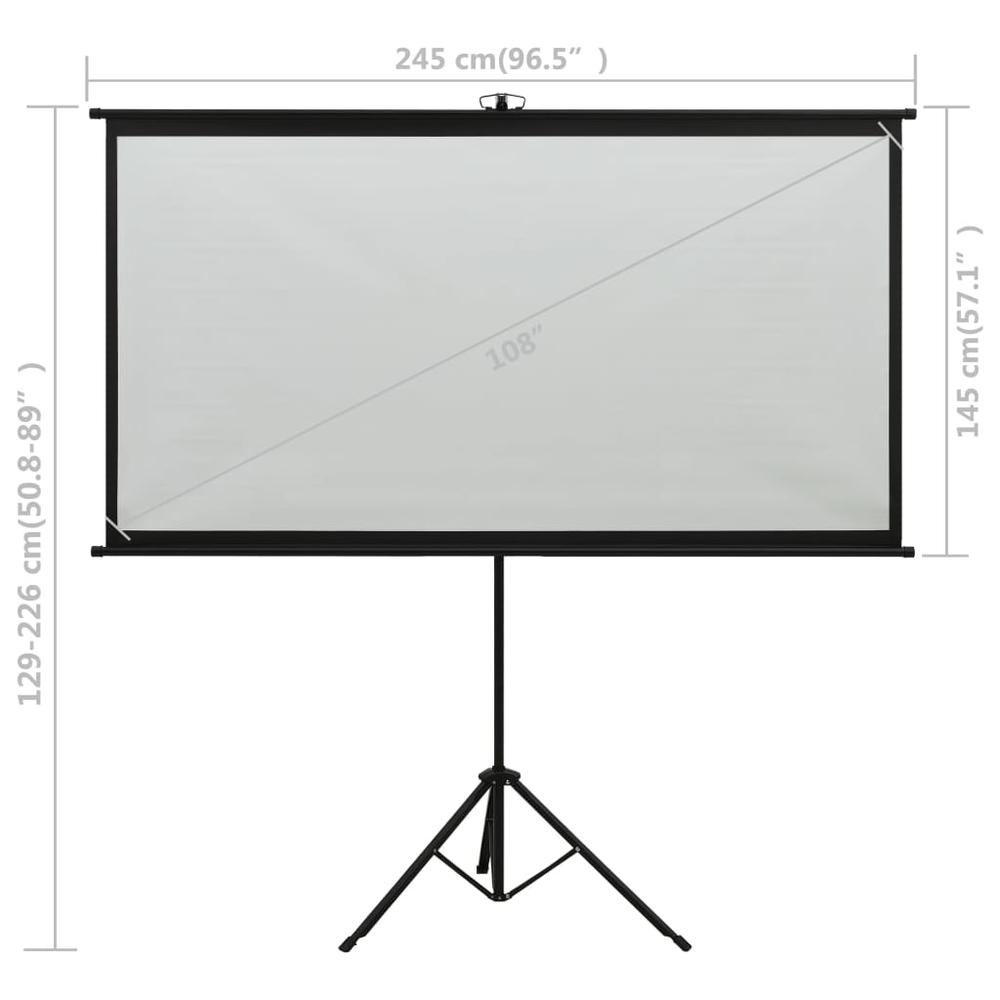 vidaXL Projection Screen with Tripod 108" 16:9 1414. Picture 7