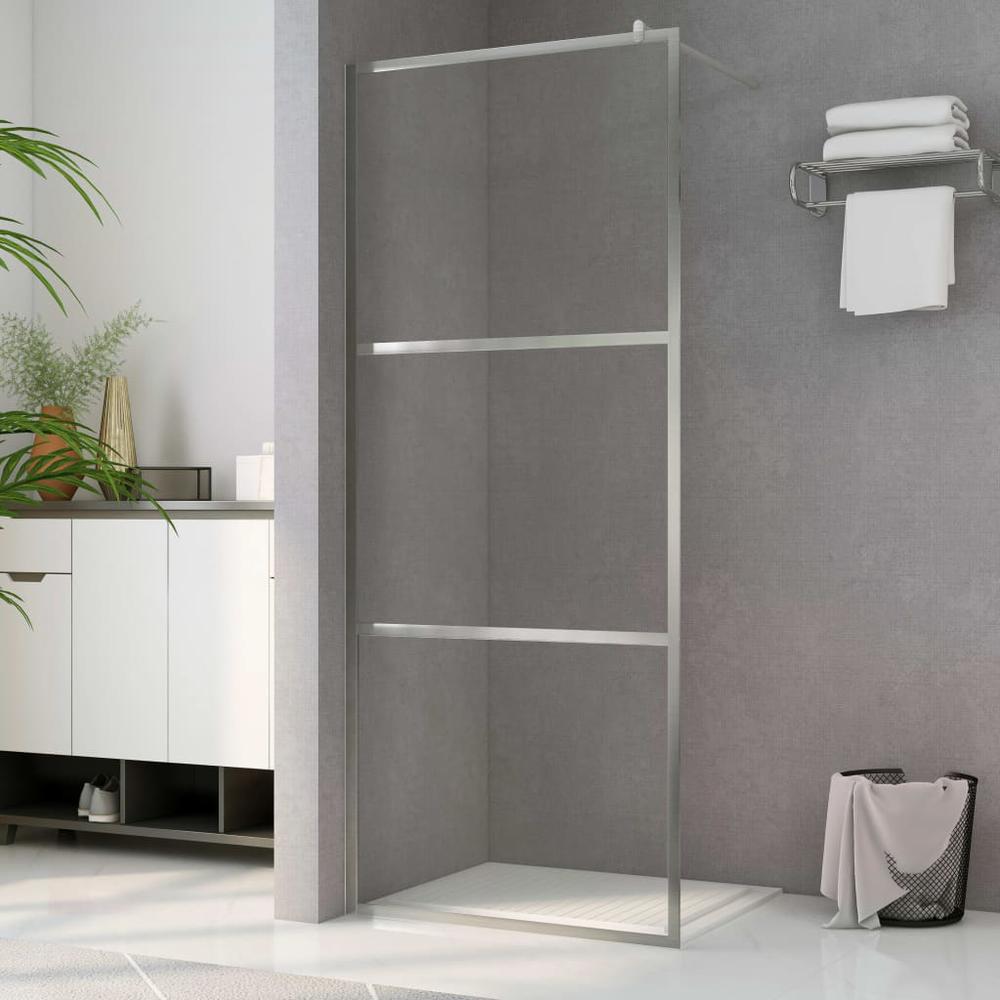 Walk-in Shower Wall with Clear ESG Glass 55.1"x76.8". Picture 6