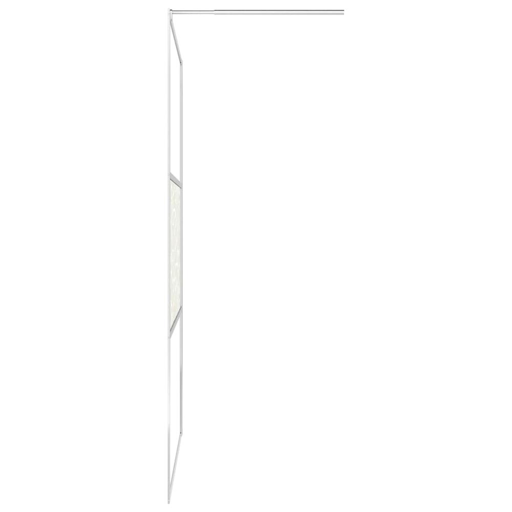 Walk-in Shower Wall ESG Glass with Stone Design 31.5"x76.8". Picture 4