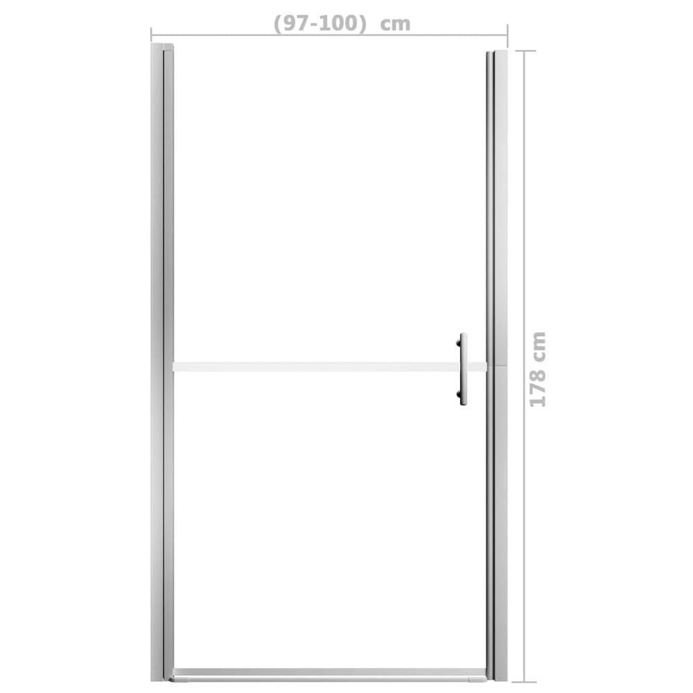 Shower Door Frost Tempered Glass 39.4"x70.1". Picture 4