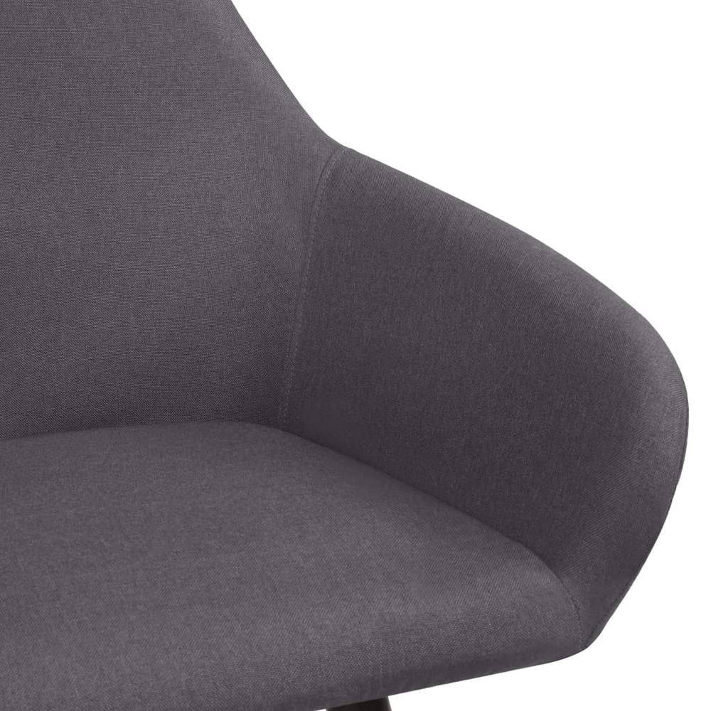 vidaXL Dining Chairs 2 pcs Dark Gray Fabric, 323022. Picture 5